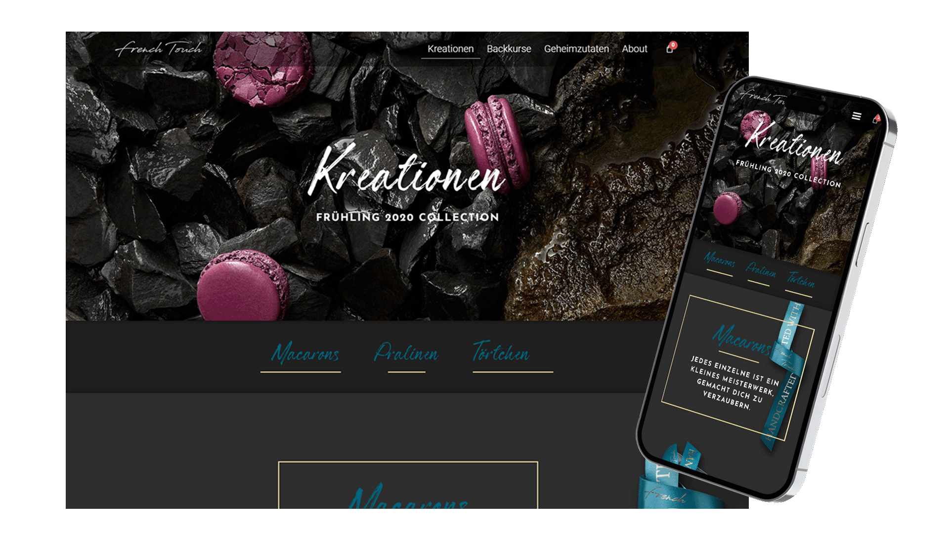 French Touch website on laptop and phone