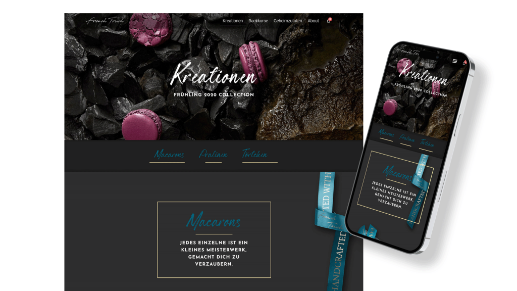 French Touch online shop on laptop and phone