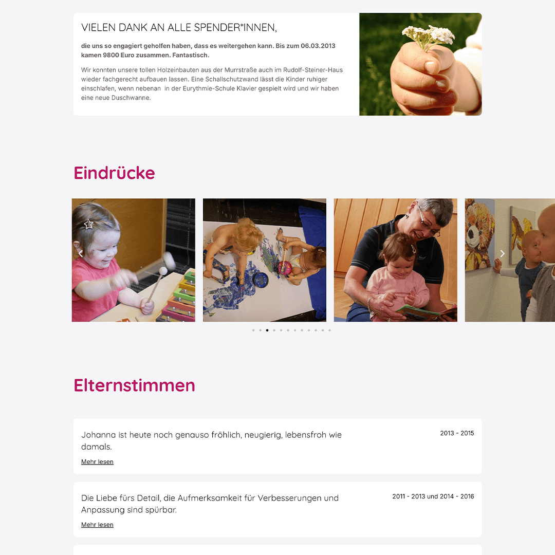 Murrhäuschen website detail
